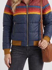 Annika Bomber Jacket Navy Blue view 6