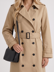 Edie Belted Coat Beige view 6