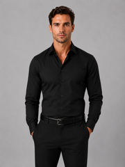 Men's Slim Fit Dress Shirt – Long Sleeve Smart Formal Shirt view 5