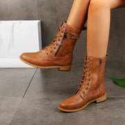 Brandy Leather Boots view 2