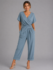 Women’s Wrap Front Co-Ord Set – Relaxed Summer Fit view 4