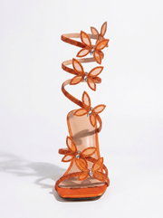 Alexis Butterfly Wrap Strap Stiletto Heeled Sandals Orange view 1