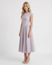 Anna Flare Midi Dress Lavender view 3