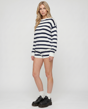 Ashley Striped Shorts Set Navy view 3
