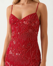 Astrela Sequin Mini Dress Red view 6