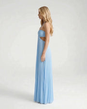 Aurora Pleated Cutout Maxi Dress Light Blue view 2