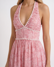 Bianca Ruffle Maxi Dress Blush Petal view 6