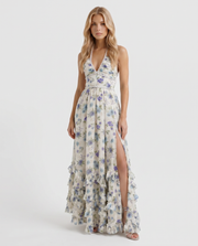 Bianca Ruffle Maxi Dress Garden Mist view 3