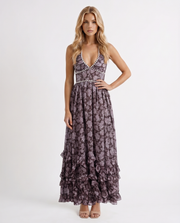 Bianca Ruffle Maxi Dress Midnight Bloom view 1