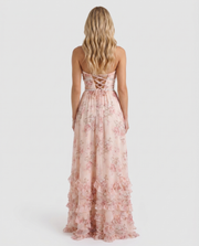 Bianca Ruffle Maxi Dress Pink view 5