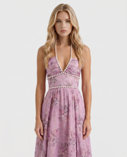 Bianca Ruffle Maxi Dress Purple view 2