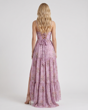 Bianca Ruffle Maxi Dress Rose Garden view 5