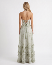 Bianca Ruffle Maxi Dress Sage Blossom view 5