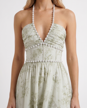 Bianca Ruffle Maxi Dress Sage Blossom view 6