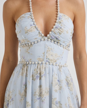 Bianca Ruffle Maxi Dress Sky Blue view 6