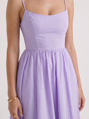 Birdie Flare Midi Dress Purple view 6