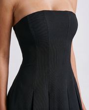 Bryony Pleated Mini Dress Black view 5