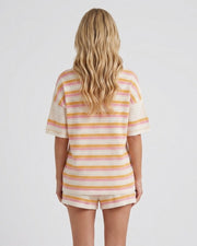 Cameron Striped Shorts Set Cream view 5