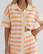 Cameron Striped Shorts Set Cream view 6