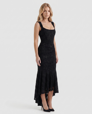 Carisia Corset Maxi Dress Black view 3