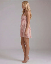 Catherine Halter Mini Dress Pink view 2