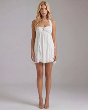 Catherine Halter Mini Dress White view 1