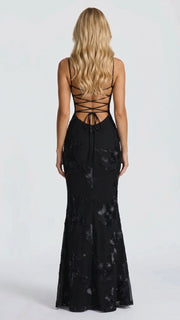 Celestina Floral Maxi Dress Black view 4