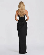 Cerene Corset Maxi Dress Black view 3