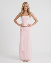 Charlotte Wrap Skirt Set Blush view 3