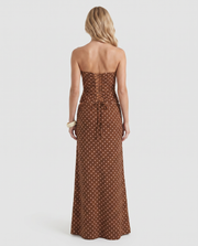 Charlotte Wrap Skirt Set Cocoa Polka Dot view 5