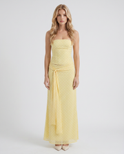 Charlotte Wrap Skirt Set Lemon Polka Dot view 1
