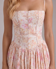 Cielle Floral Midi Dress Peach Blossom view 5
