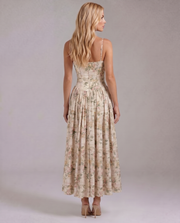 Cielle Floral Midi Dress Rose Garden view 4