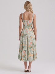 Cosette Floral Midi Dress Green view 5