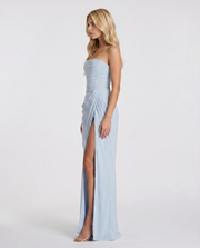 Cyrana Ruched Maxi Dress Glacier Blue view 3
