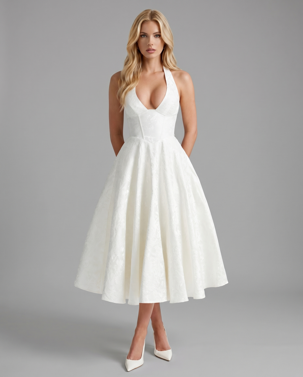 Effie Midi Dress Ivory
