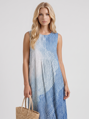 Elara Printed Midi Dress Blue view 2