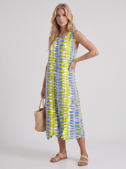 Elara Printed Midi Dress Multicolor view 3