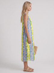 Elara Printed Midi Dress Multicolor view 4