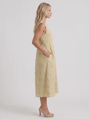 Elin Embroidered Midi Dress Light Yellow view 4