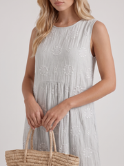 Elin Embroidered Midi Dress White view 6