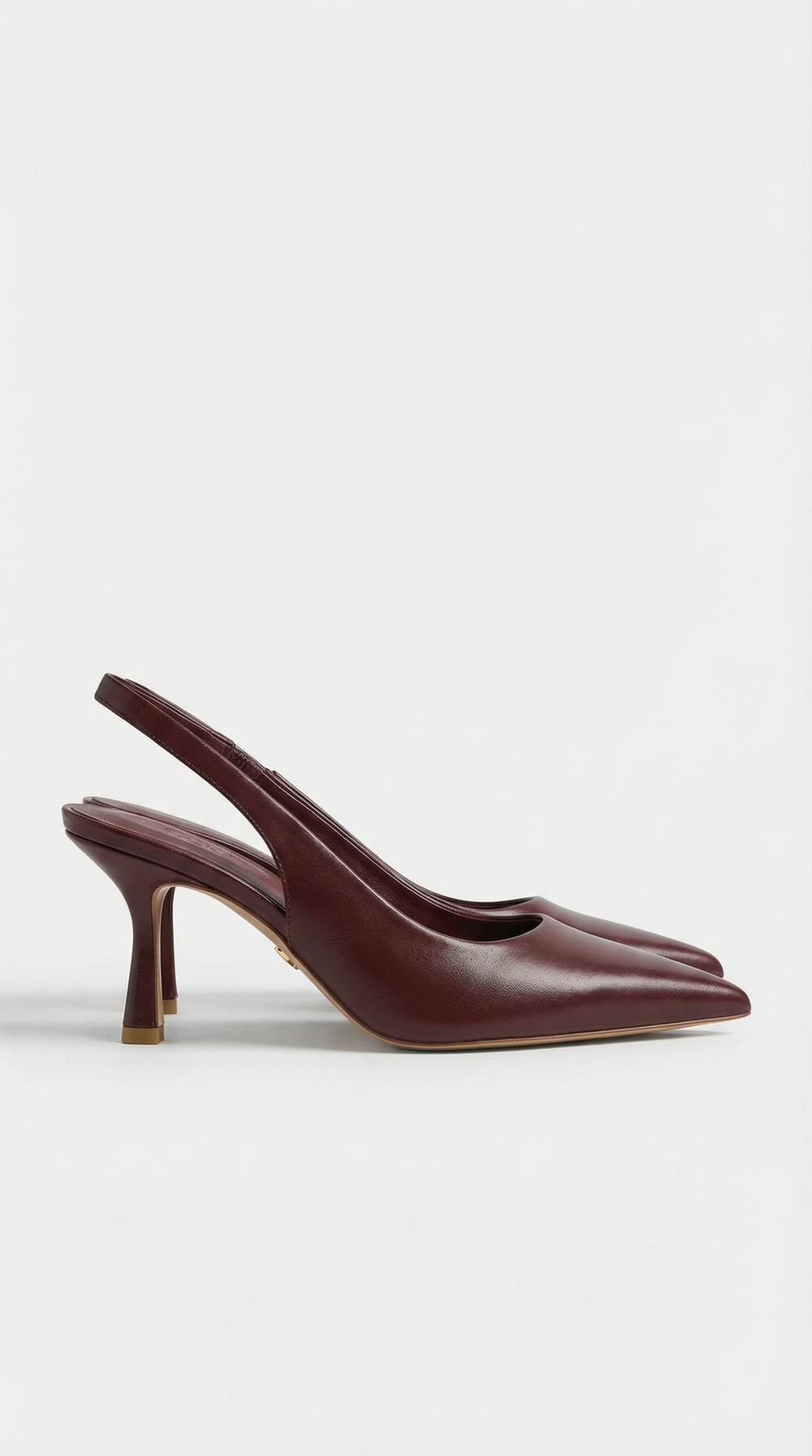 Elizabeth Pointed Toe Slingback Heel Sandals Burgundy