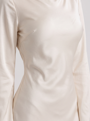 Elodie Satin Maxi Dress Ivory view 6