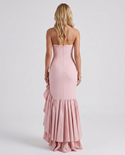 Eloise Ruffle Maxi Dress Blush view 5