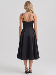 Estelle Sweetheart Corset Midi Dress Black view 5