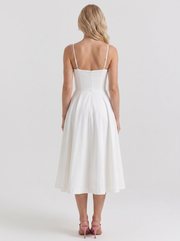 Estelle Sweetheart Corset Midi Dress White view 5