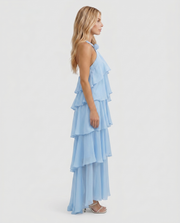 Felicia Tiered Maxi Dress Light Blue view 4