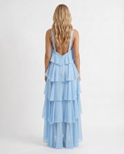 Felicia Tiered Maxi Dress Light Blue view 5