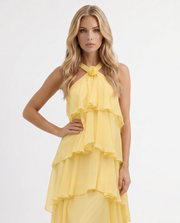Felicia Tiered Maxi Dress Yellow view 2