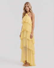 Felicia Tiered Maxi Dress Yellow view 3